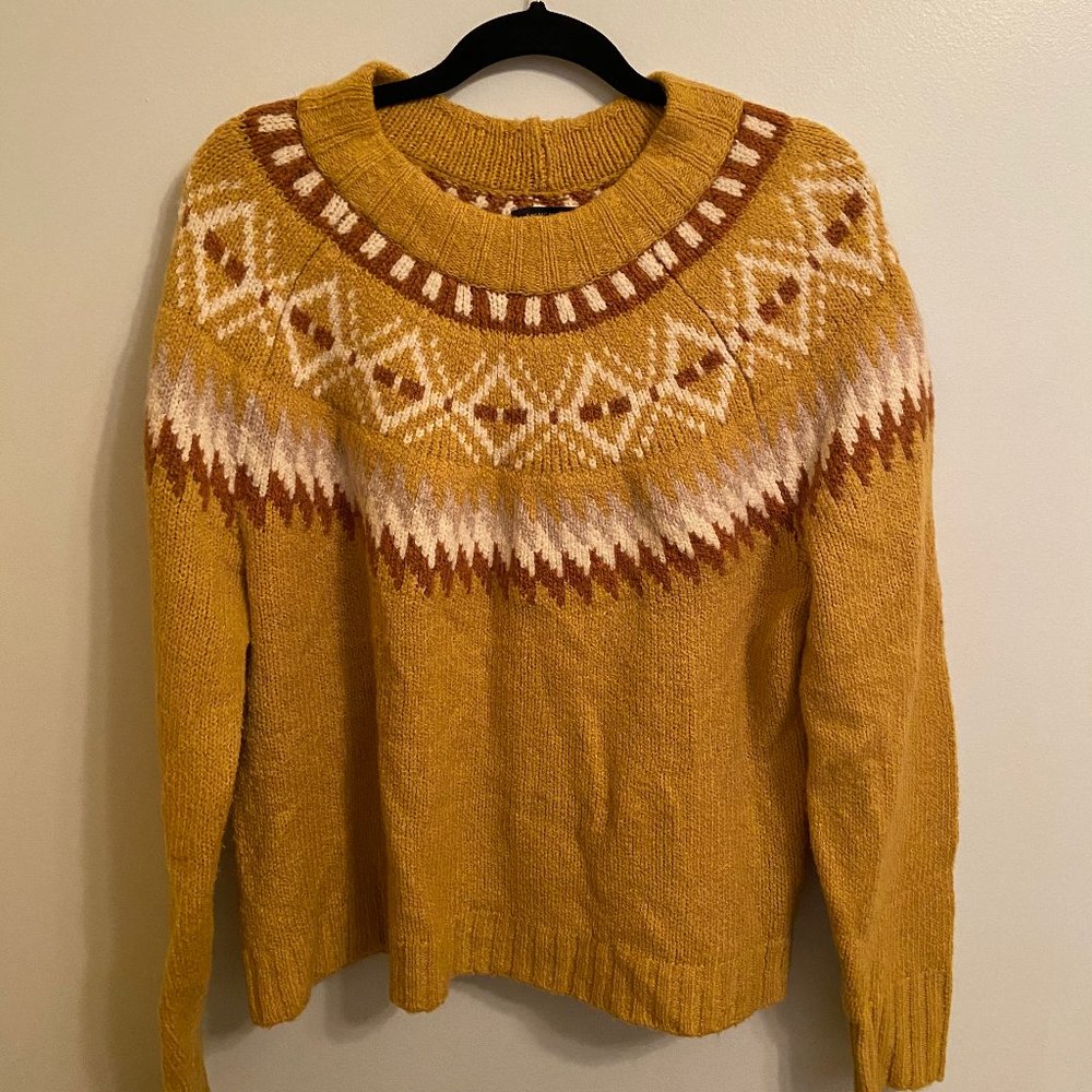 AEO Yellow Fair Isle sweater